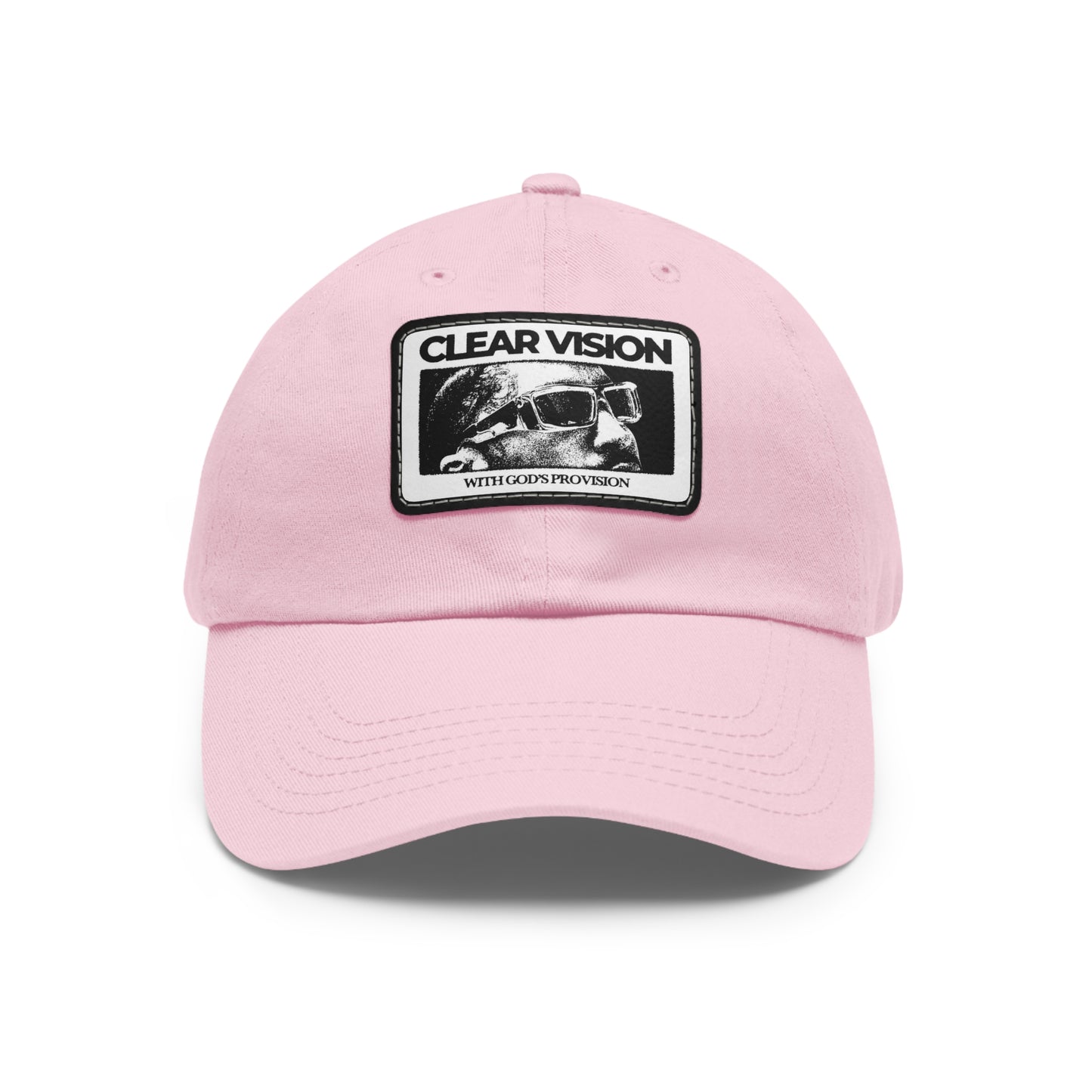 Stylish Dad Hat with Leather Patch - Clear Vision