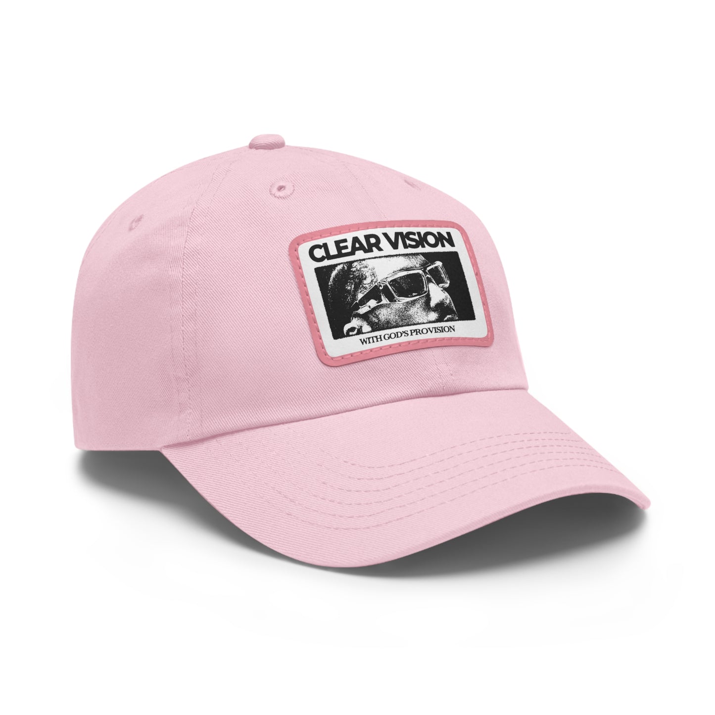 Stylish Dad Hat with Leather Patch - Clear Vision