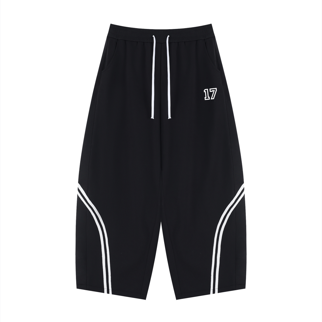 Unisex Wide Leg Piping Sweatpants