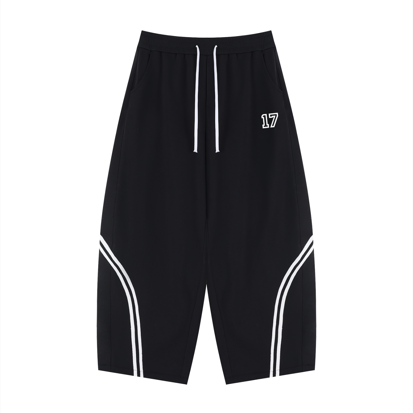 Unisex Wide Leg Piping Sweatpants