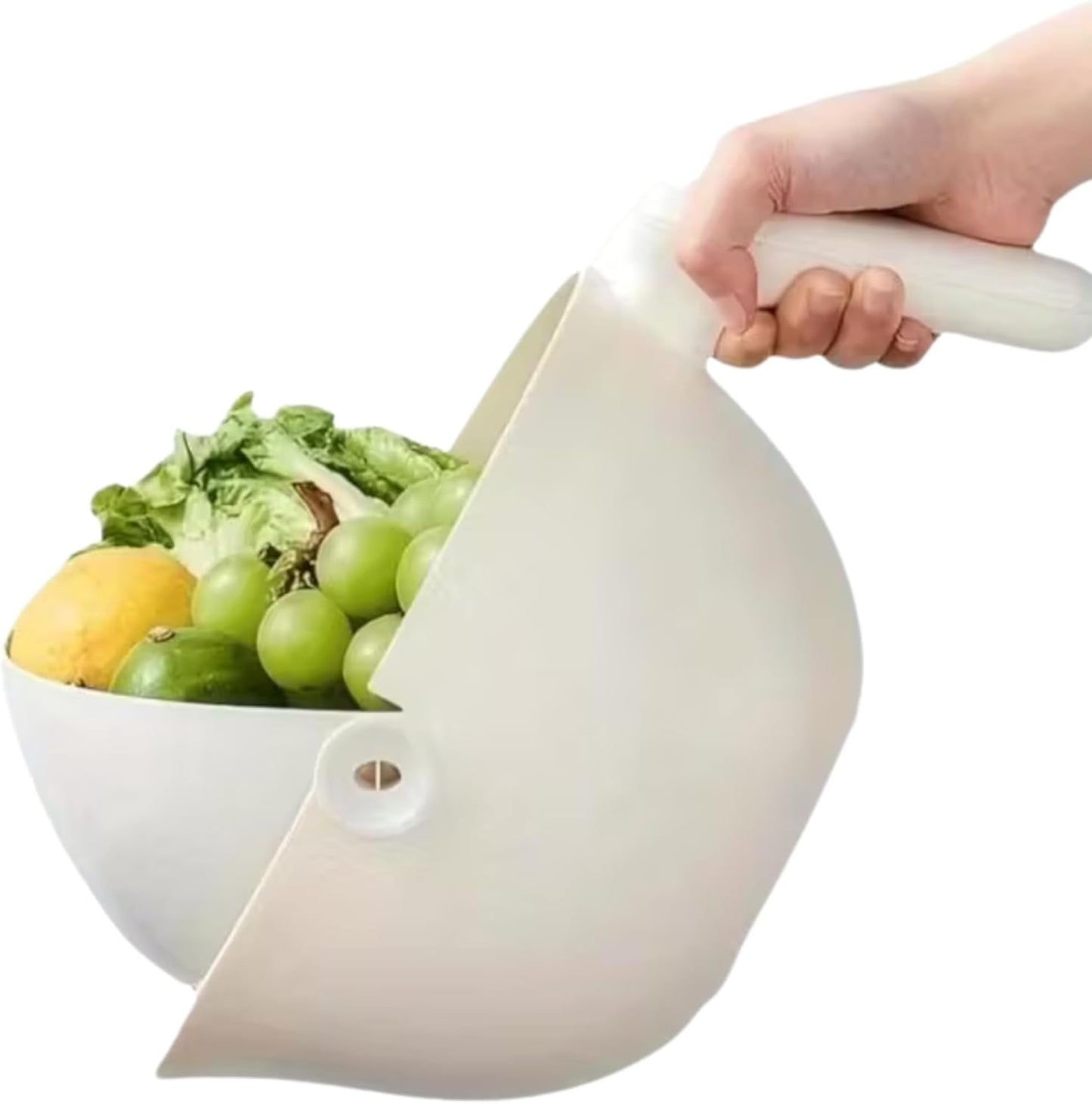 Multi Functional Draining Basket – Double Layer Colander & Bowl for Pasta, Fruits & Vegetables – Durable Bpa-Free, Dishwasher Safe - Purple.