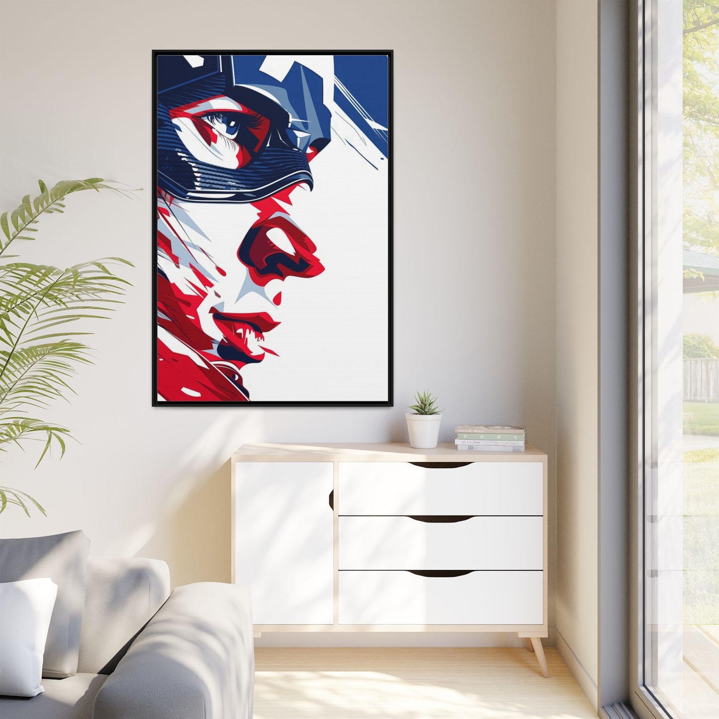 Superhero Matte Canvas, Framed (Multi-color)