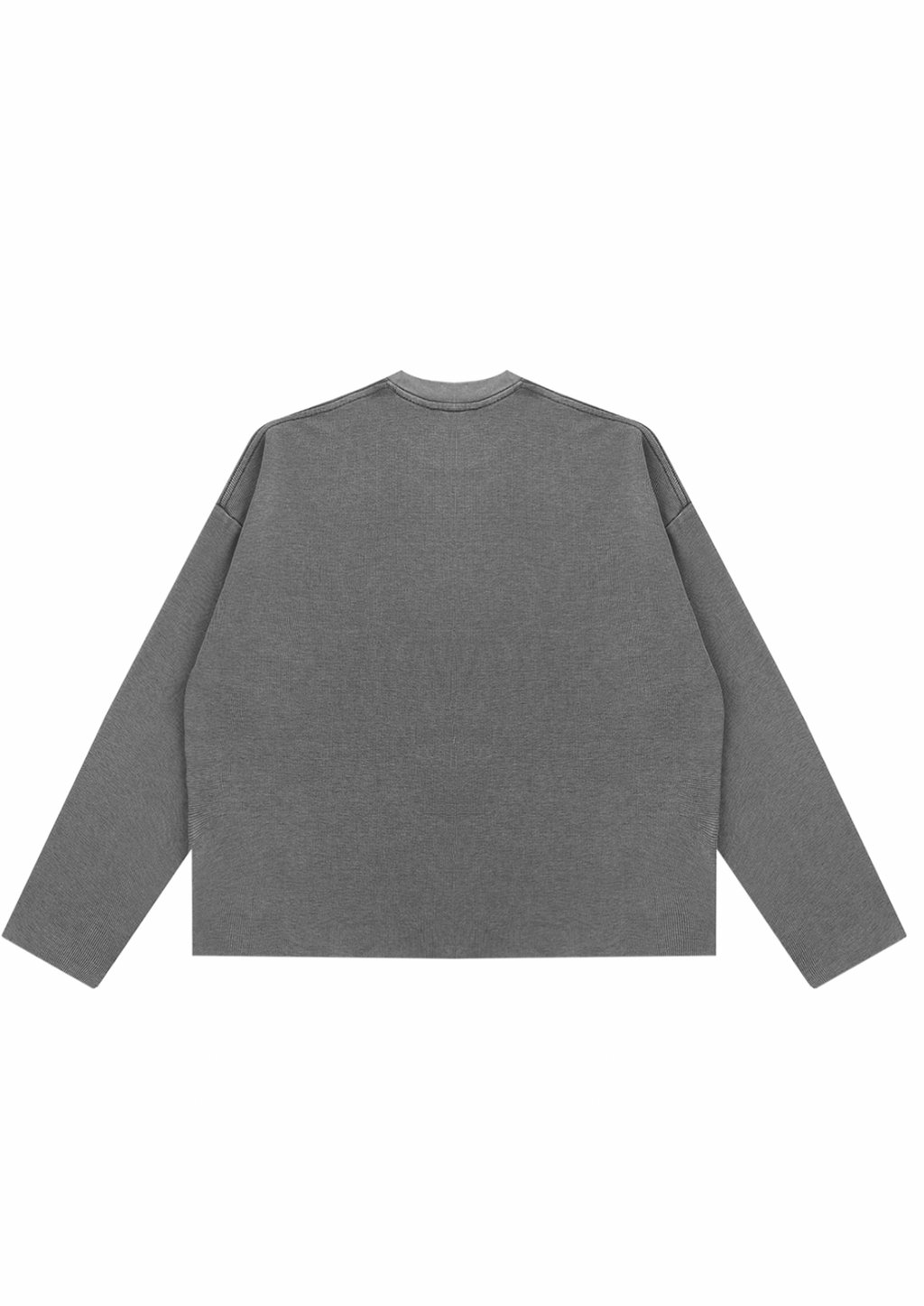 VINTAGE WASH BOXY WAFFLE RAW EDGE T-SHIRT