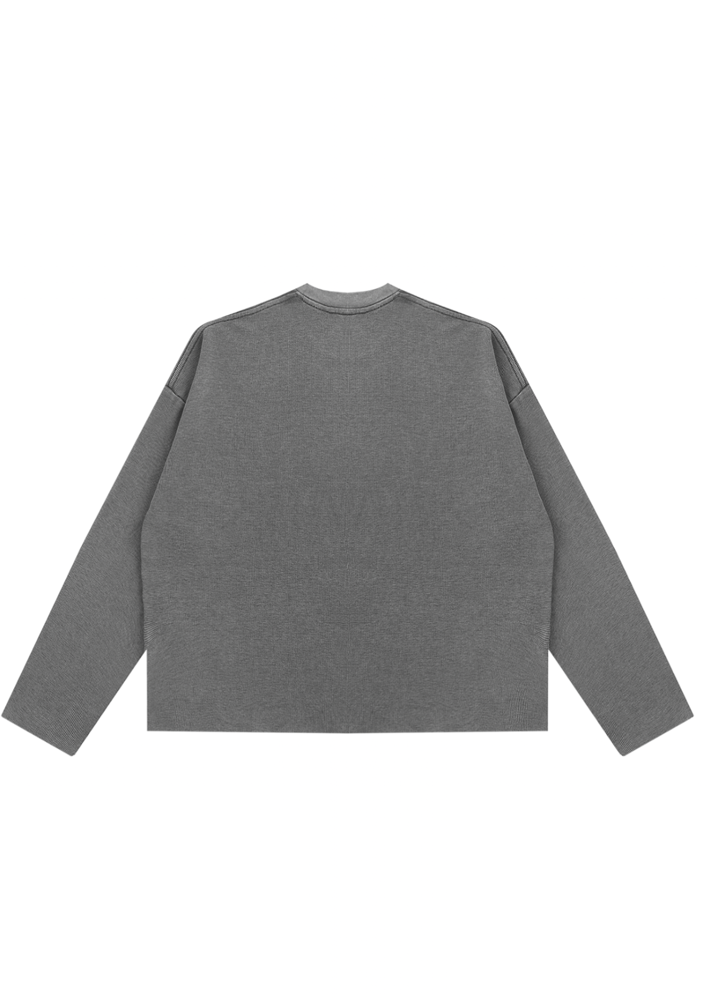 VINTAGE WASH BOXY WAFFLE RAW EDGE T-SHIRT