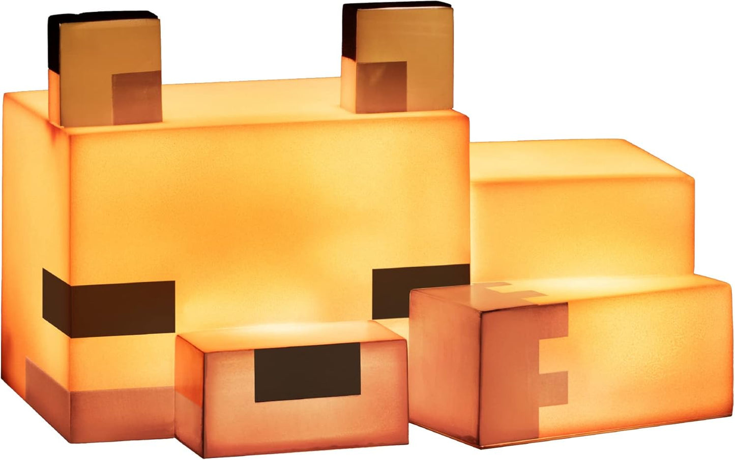 Minecraft Cute Fox Night Light, Soft Orange Glow, Officially Licensed Minecraft Decor and Desk Lamp for Gaming Room or Kids and Tween Bedroom