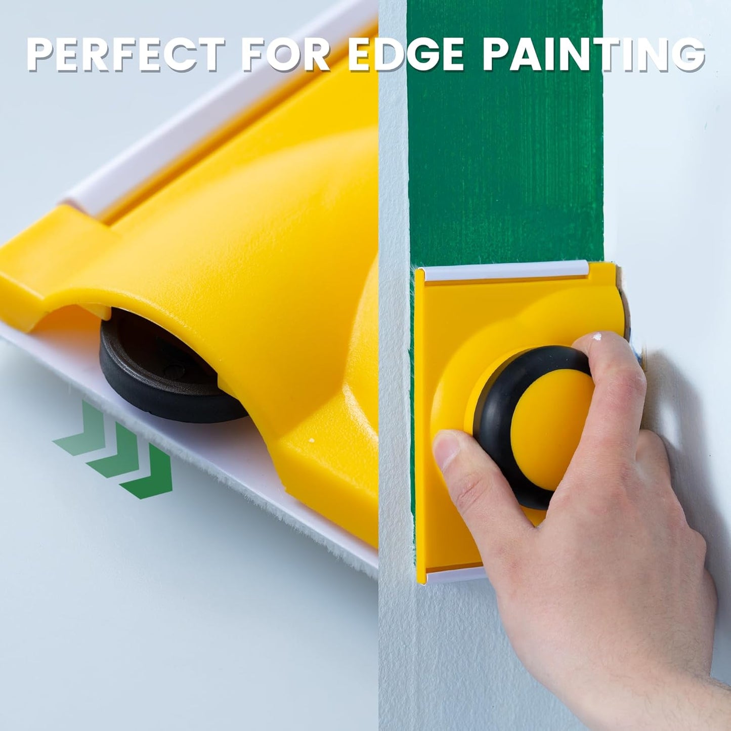 Paint Edger with 5Pcs Replace Pads, Paint Pad, Edge Painting Tool for Wall Paint Pad Applicator for Ceilings Corner Edges Painter Trim Painting Supplies Trimmer
