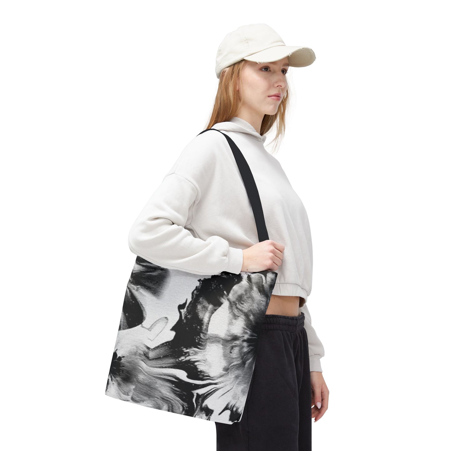 Abstract Floral Tote Bag - Stylish All-Over Print for Everyday Use