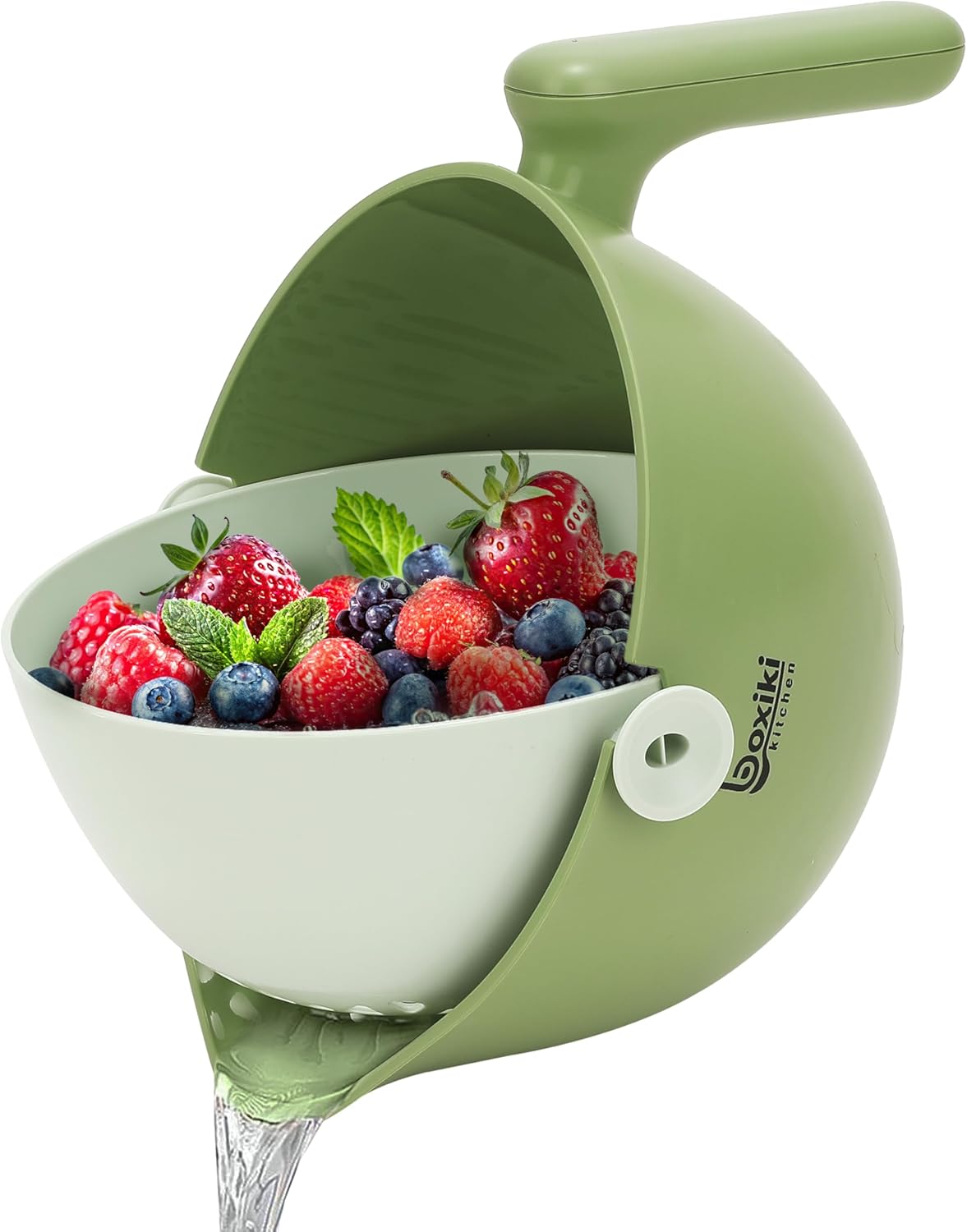 Multi Functional Draining Basket – Double Layer Colander & Bowl for Pasta, Fruits & Vegetables – Durable Bpa-Free, Dishwasher Safe - Purple.