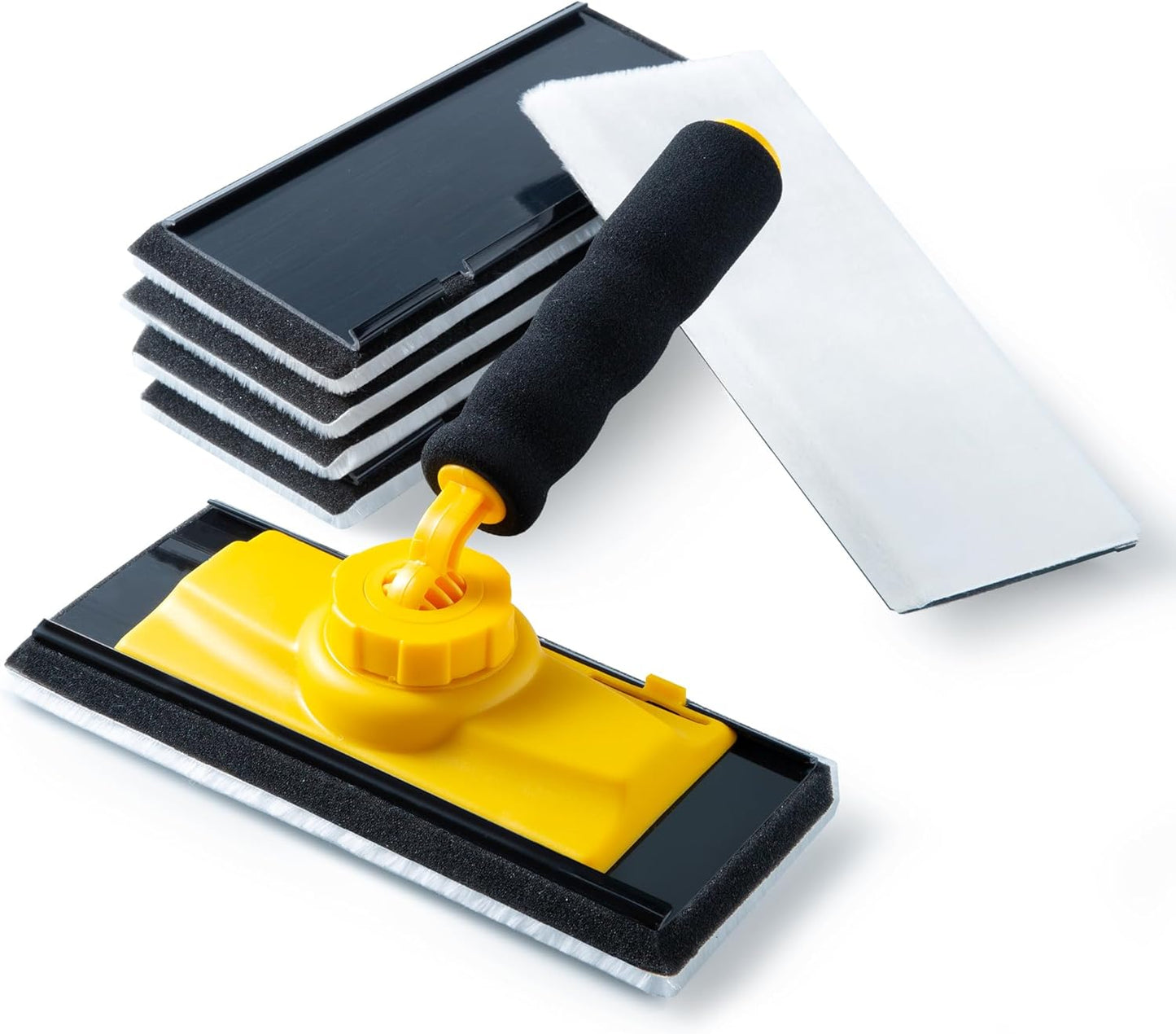 Paint Edger with 5Pcs Replace Pads, Paint Pad, Edge Painting Tool for Wall Paint Pad Applicator for Ceilings Corner Edges Painter Trim Painting Supplies Trimmer