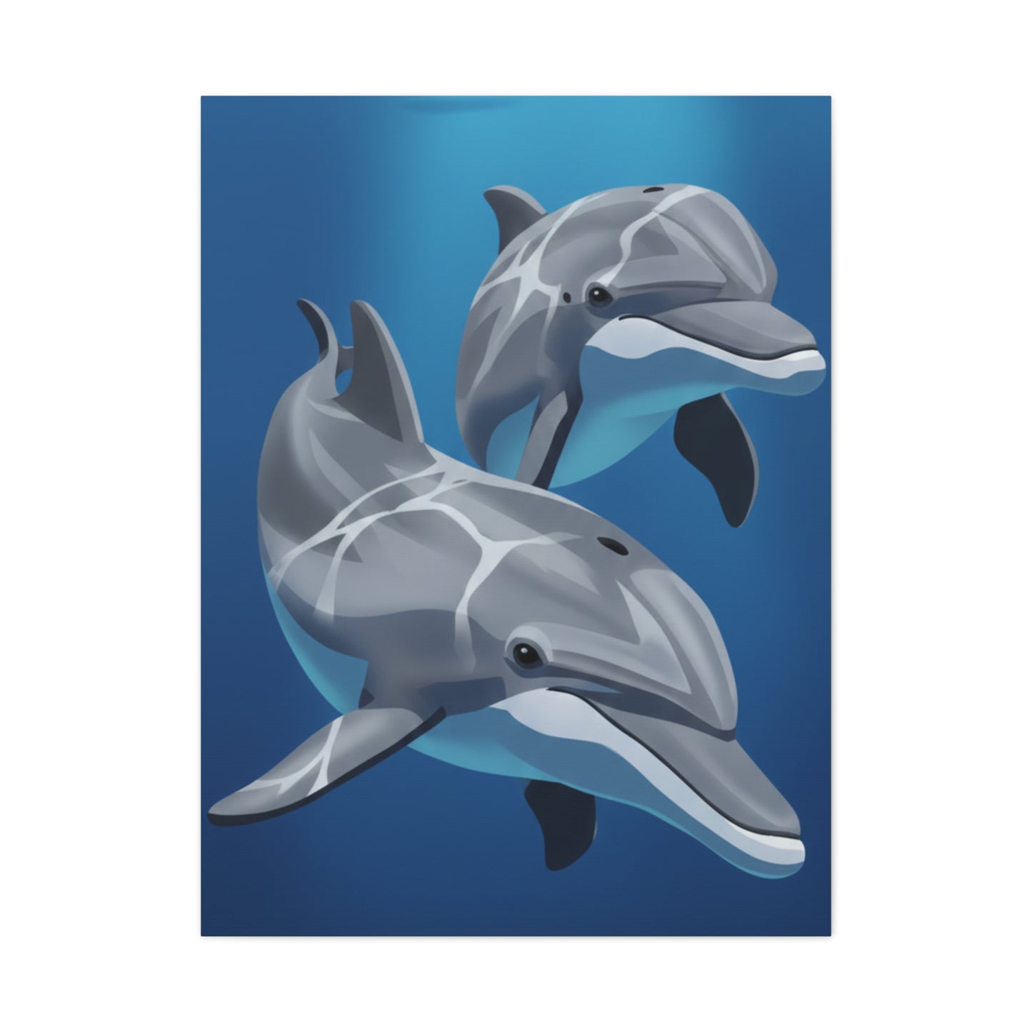 Classic dolphin Matte Canvas, Stretched, 1.25"