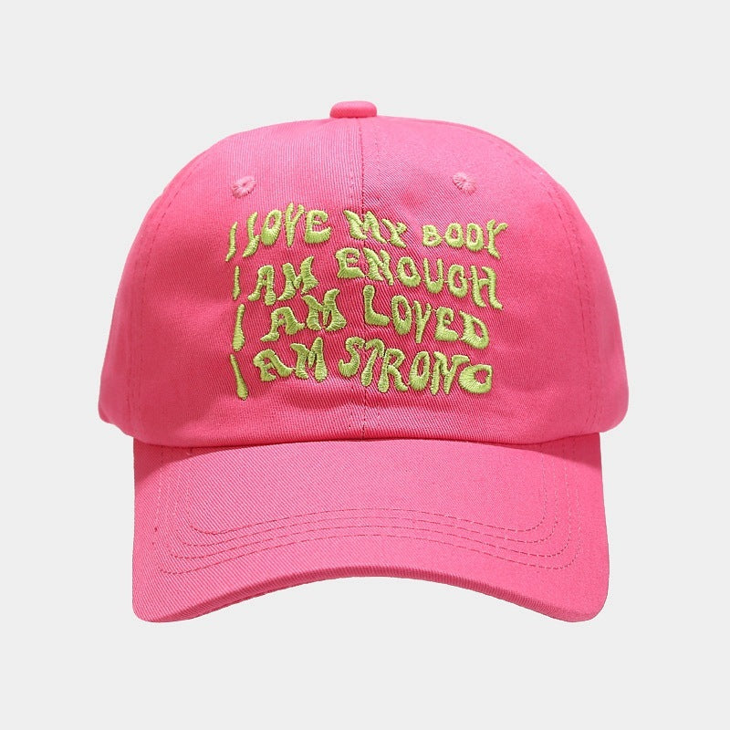 Fashion Baseball Cap For Women In Four Seasons Outdoor Casual Peaked Cap Face-looking Small Embroidered Letters Big Head Circumference Hat Men