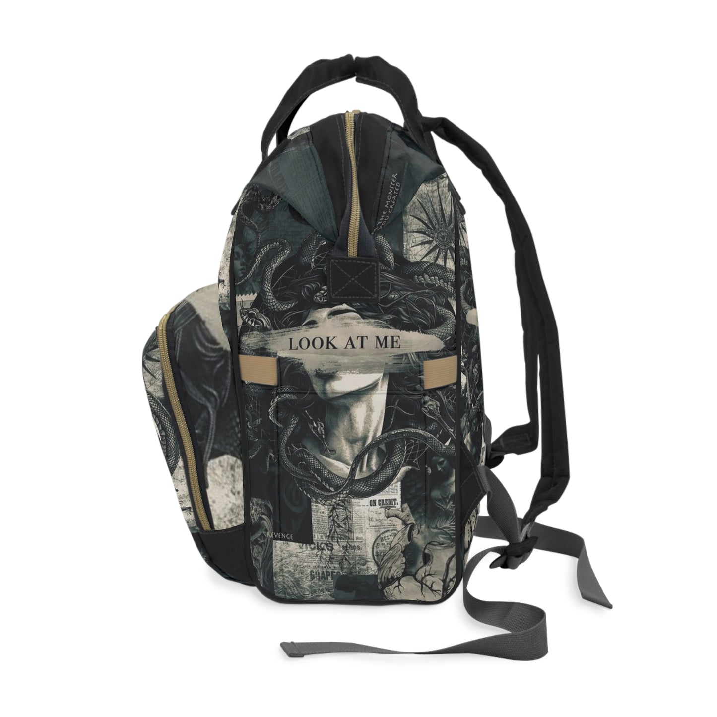 Stylish Multifunctional Diaper Backpack - Bold Design for Modern Parents