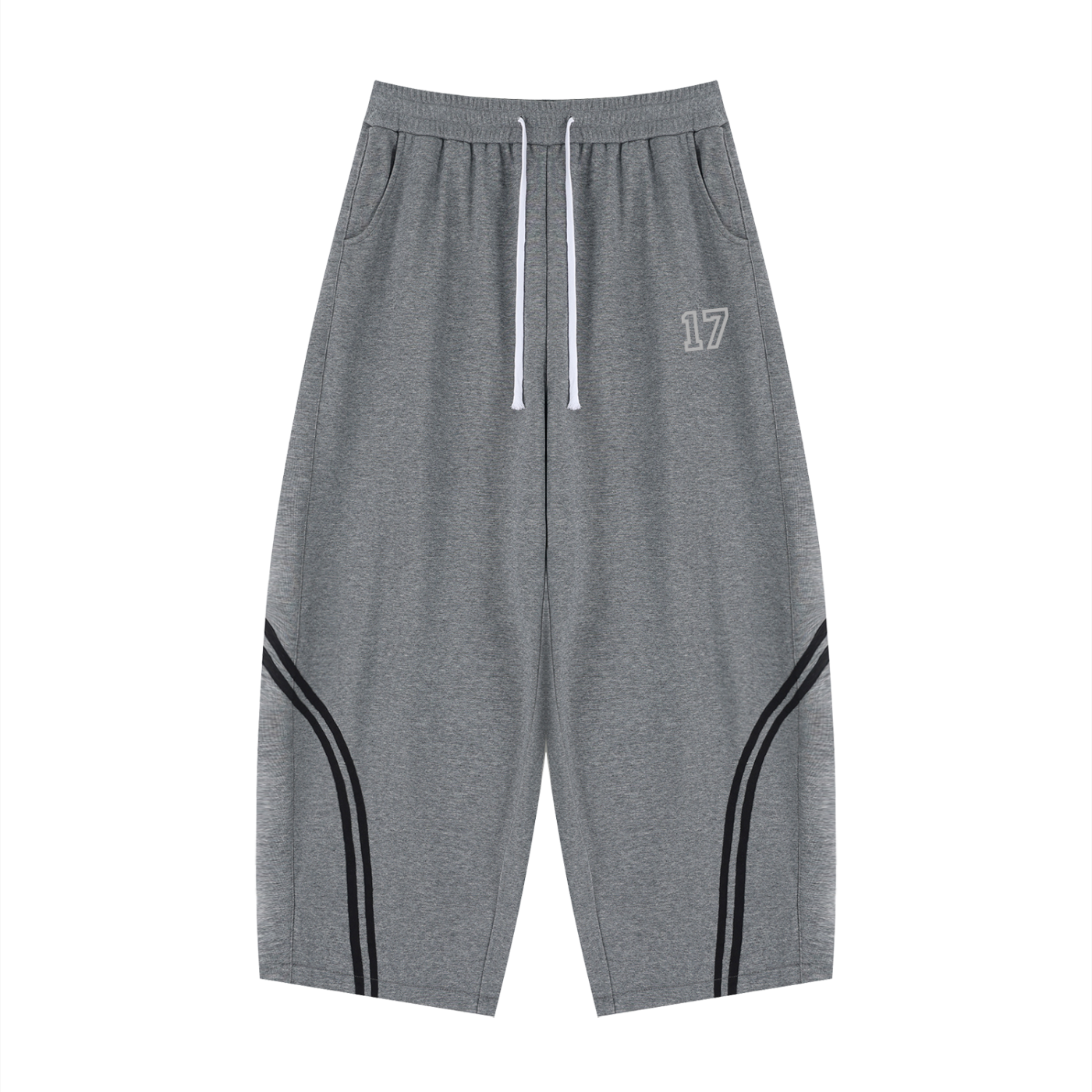 Unisex Wide Leg Piping Sweatpants