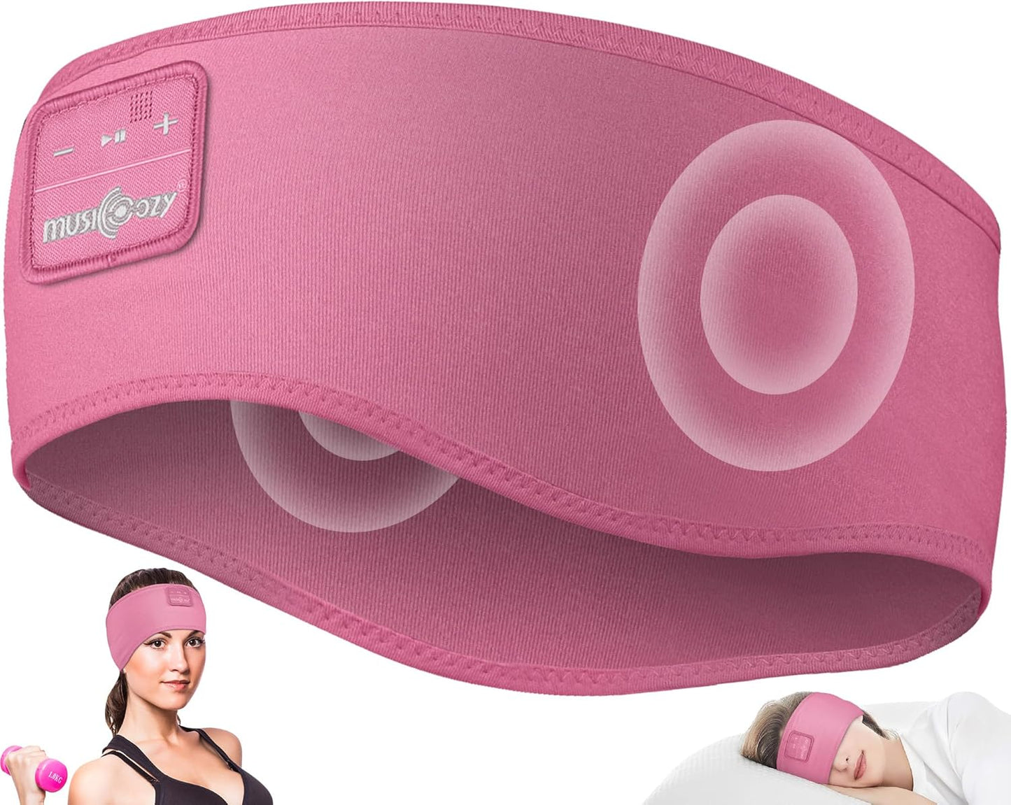 Sleep Headphones Bluetooth 5.4 Headband, Sports Wireless Earphones Sweat Resistant Earbuds Sleeping Headphone with Ultra-Thin HD Stereo Speaker for Workout Running Cool Gadgets Unique Gifts