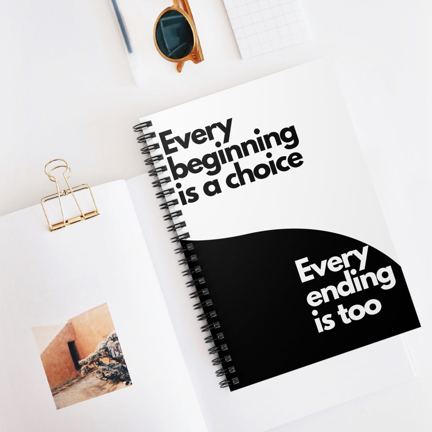 Inspirational Spiral Notebook - Every Beginning is a Choice
