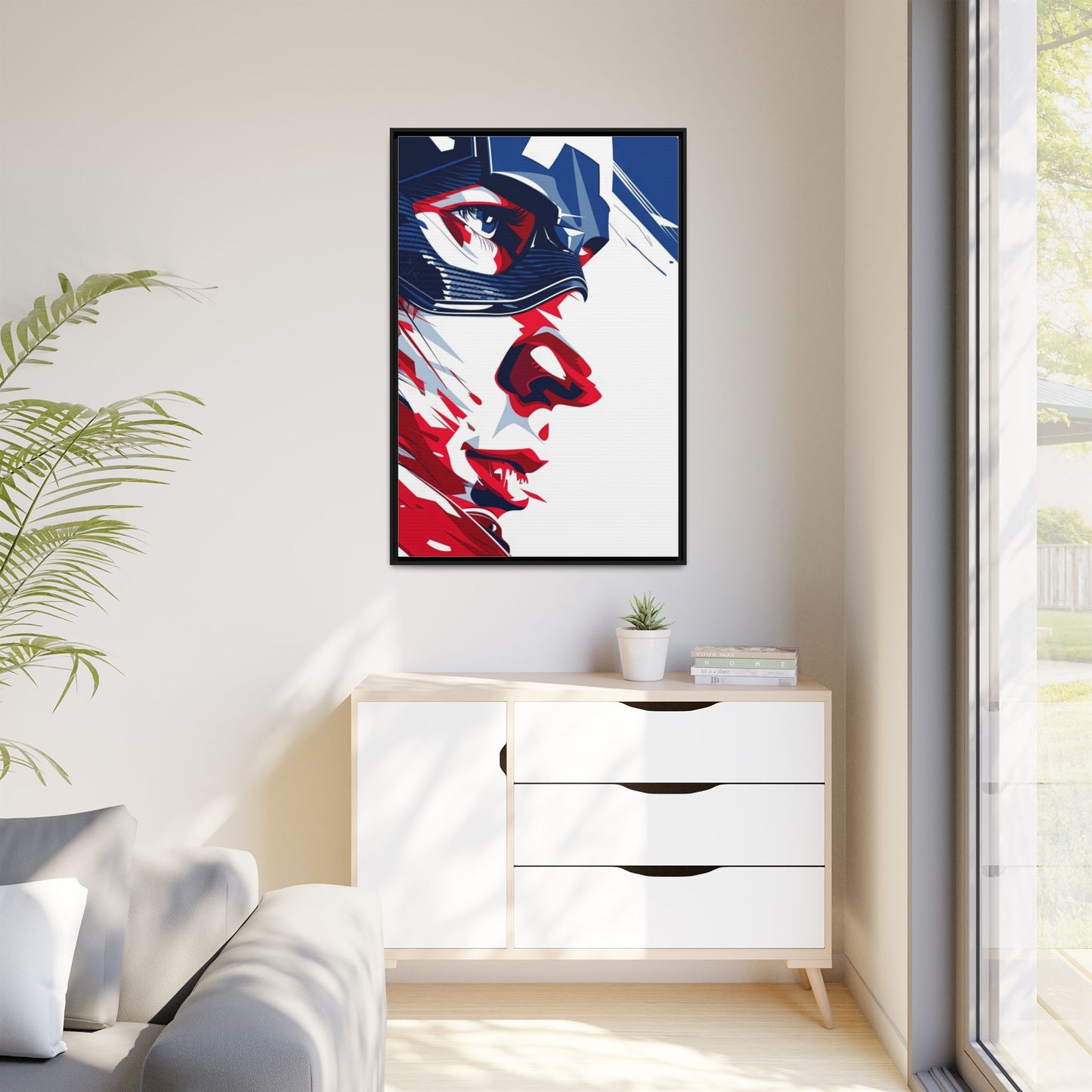 Superhero Matte Canvas, Framed (Multi-color)