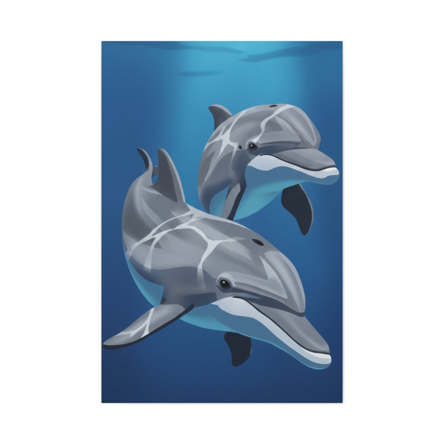 Classic dolphin Matte Canvas, Stretched, 1.25"