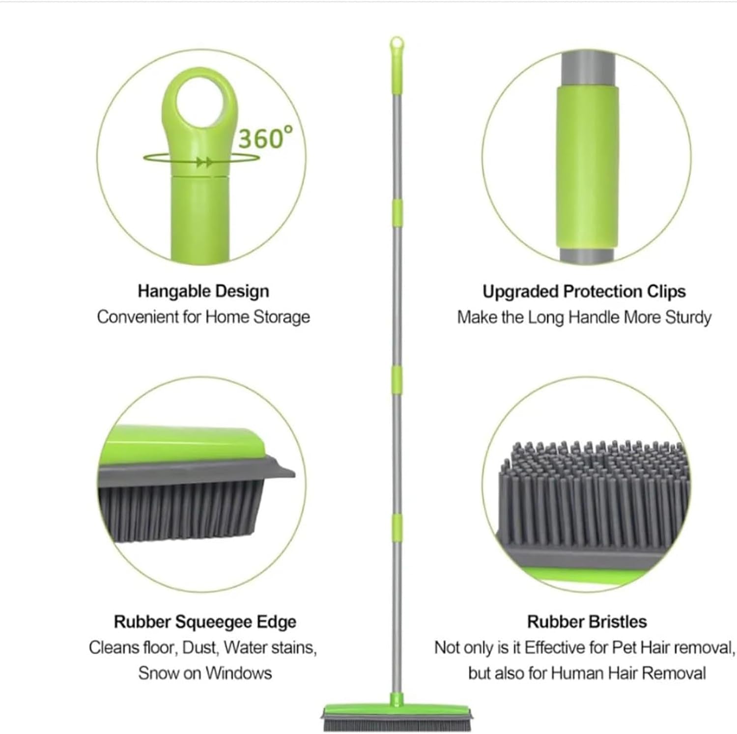 Carpet Rake for Pet Hair Removal, 49" Adjustable Long Handle Advanced Lint Remover Scraper Reusable Pet Hair Removal Tool Cat Dog Fur Rakes Scraper Carpet Broom for Carpets Rugs Mats Couch (Blue)