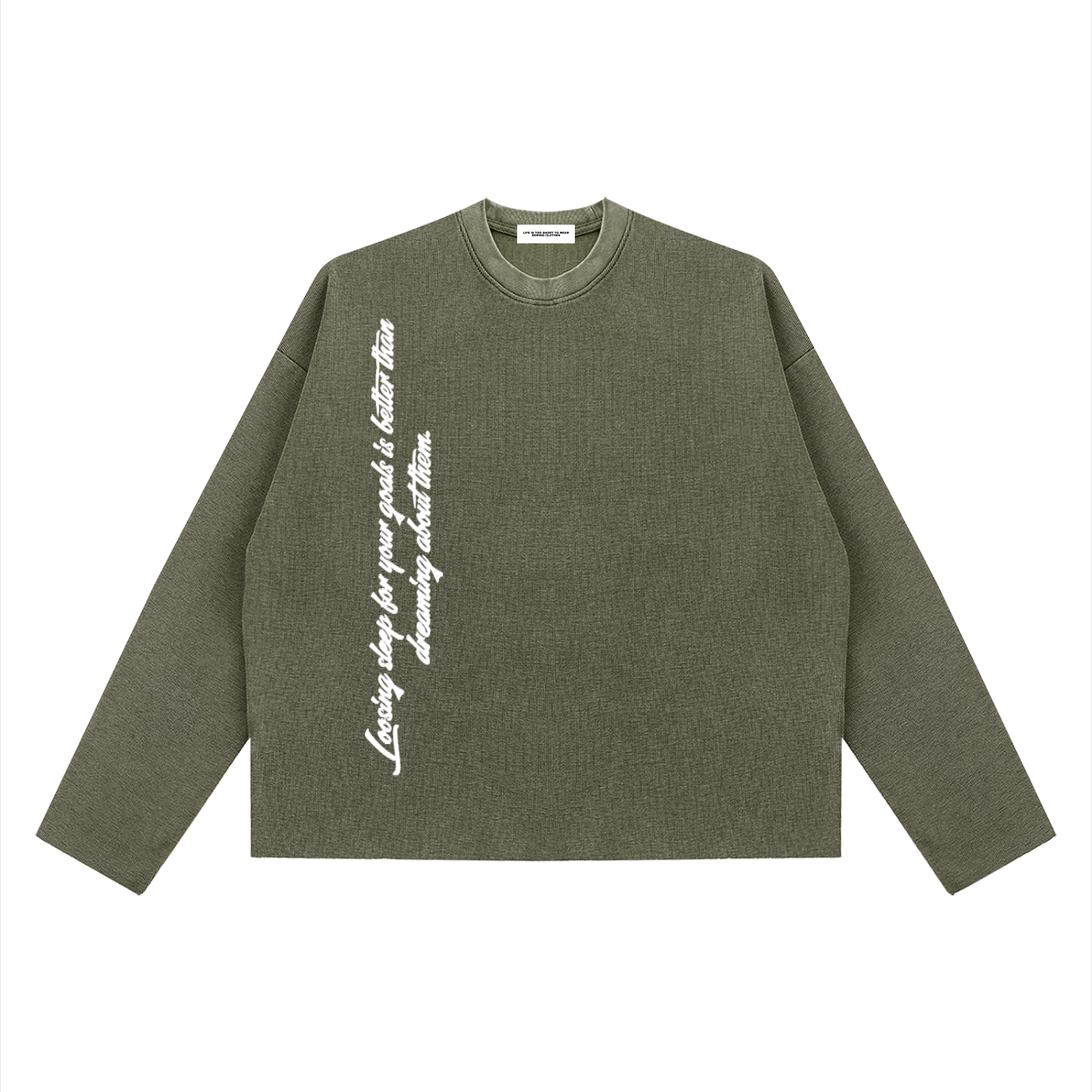 Unisex Vintage Wash Boxy  Waffle Raw Edge T-Shirt