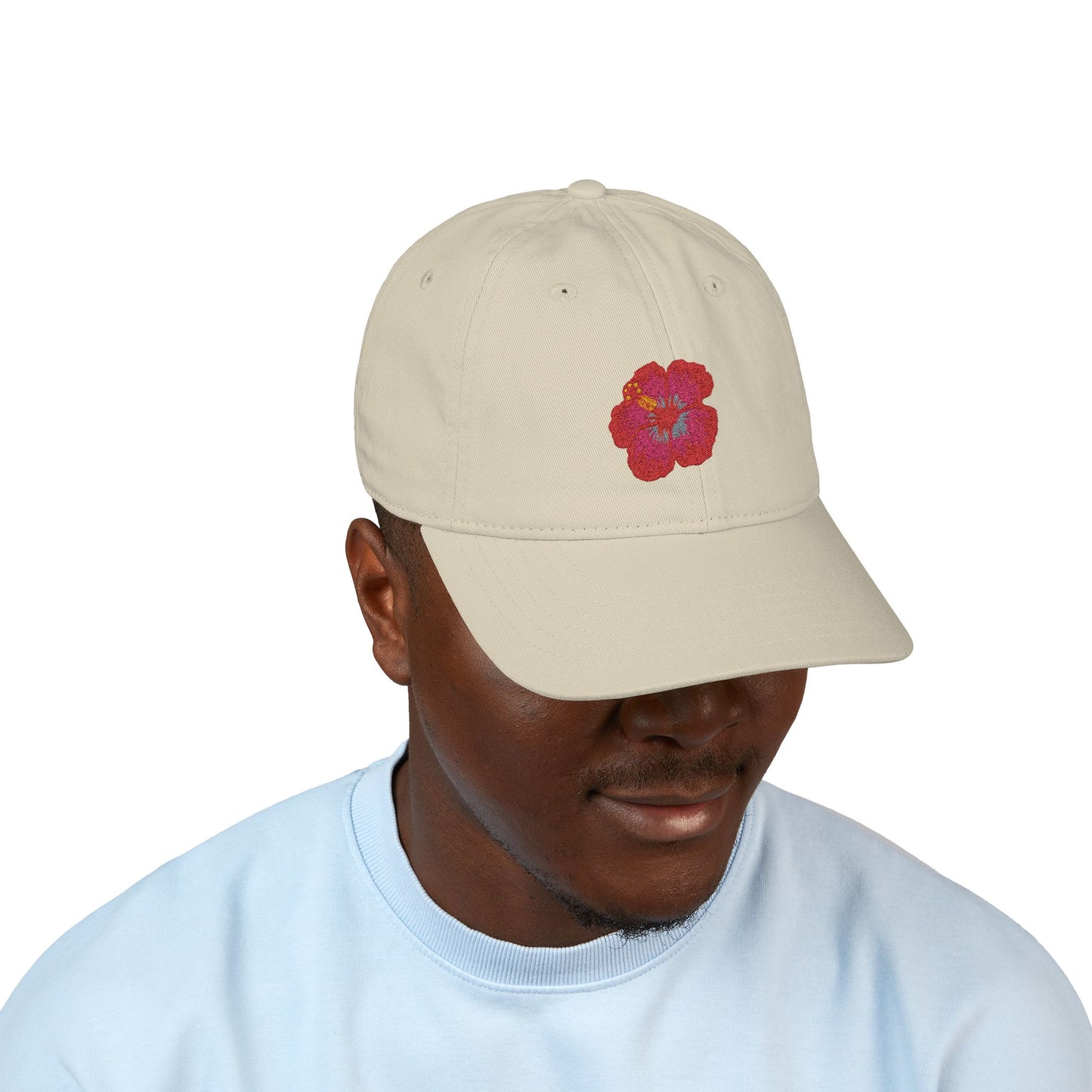 Embroidered Floral Organic Baseball Cap