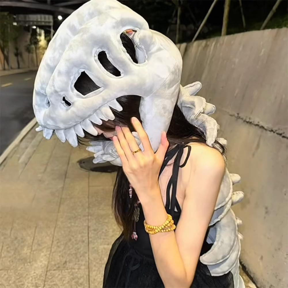 Dinosaur Skeleton Costume Set Funny Skull Dress up Animal Costume Theme Party Halloween Cosplay for Adult