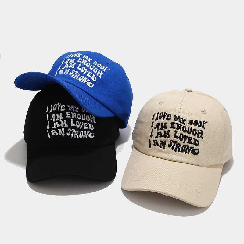 Fashion Baseball Cap For Women In Four Seasons Outdoor Casual Peaked Cap Face-looking Small Embroidered Letters Big Head Circumference Hat Men