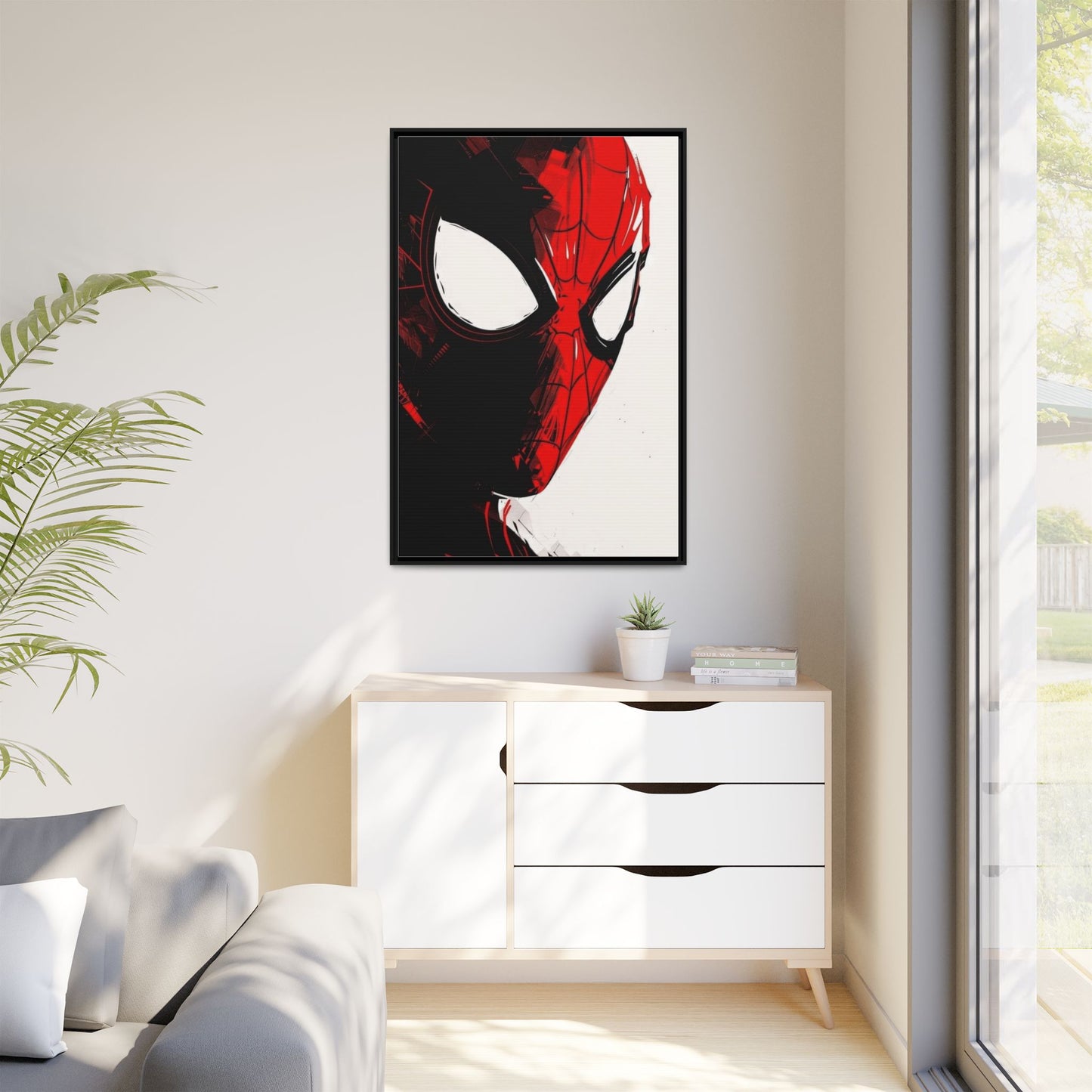 Spidey Matte Canvas, Framed (Multi-color)