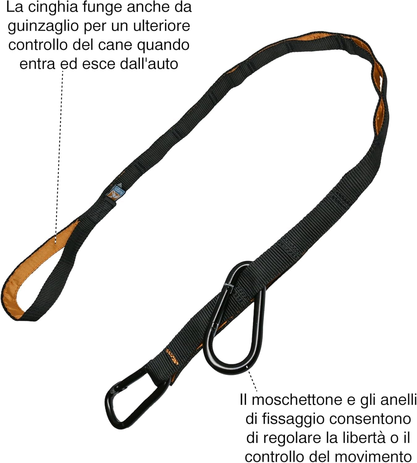 Auto Zip Line - Backseat Zipline Harness for Car Travel - Dog Car Accessory for Safe Rides - Adjustable Pet Tether - Durable Nylon Zipline Leash Travel System