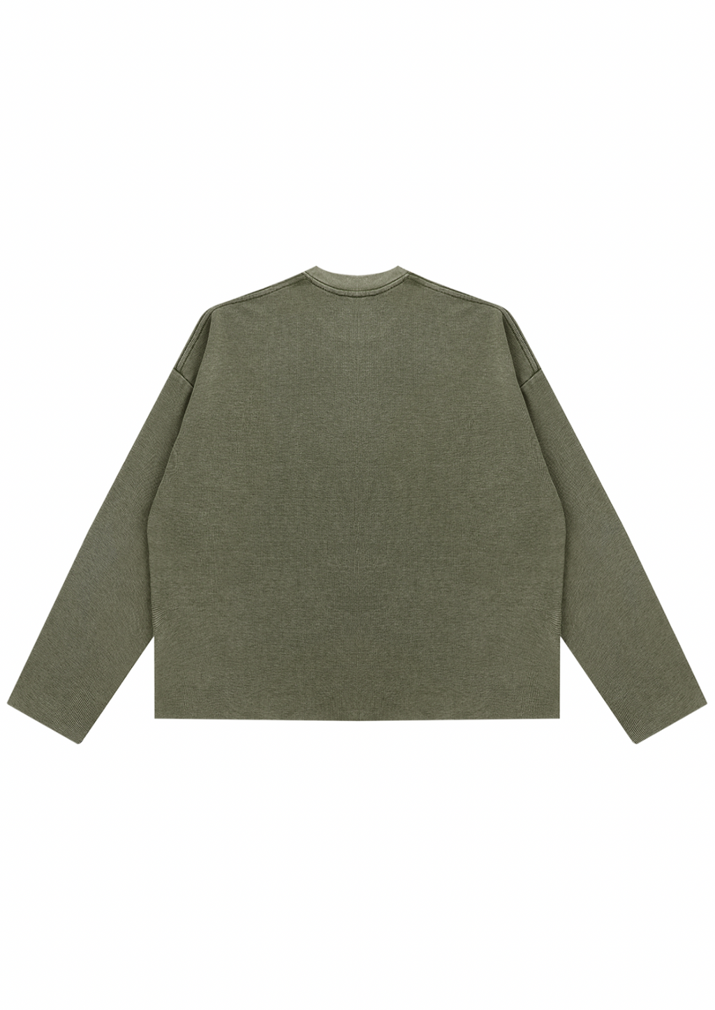 VINTAGE WASH BOXY WAFFLE RAW EDGE T-SHIRT