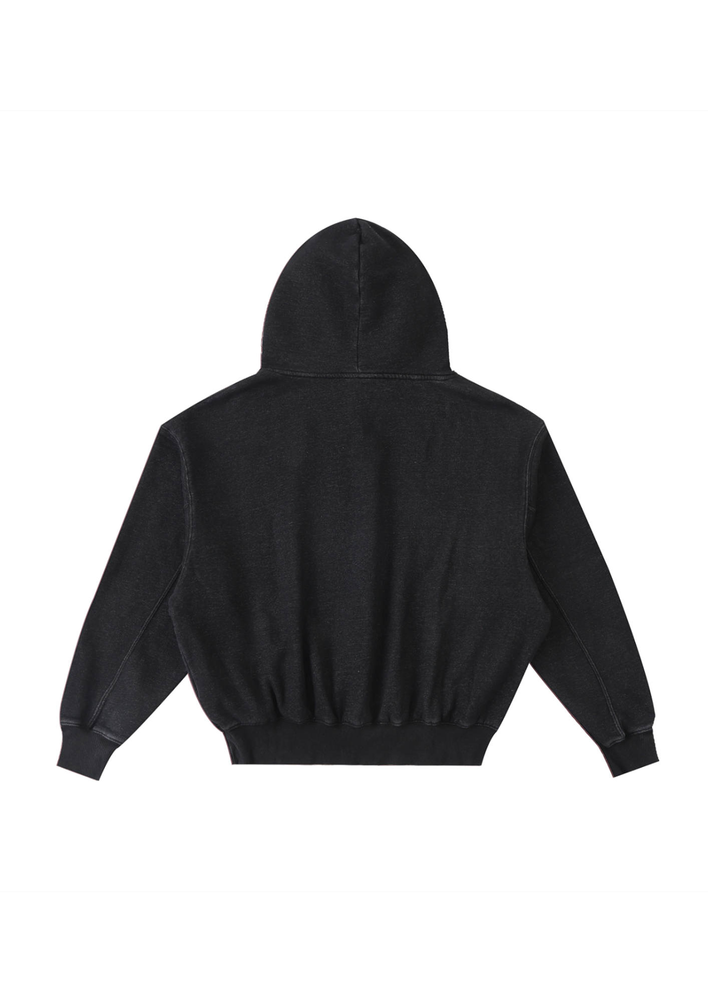 Frayed Enzyme Washed Fleece Hoodie