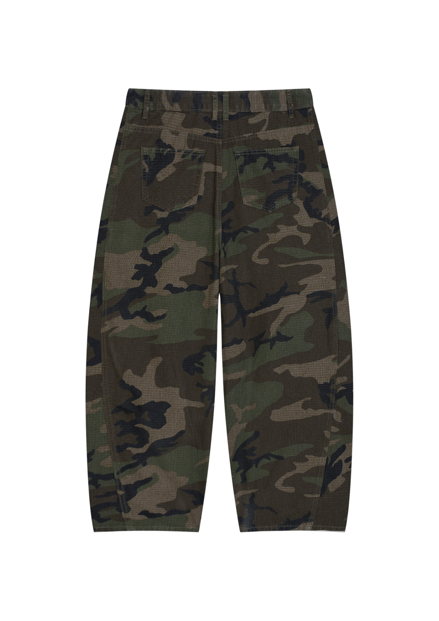 MEN’S CAMO BARREL LEG CARGO PANTS