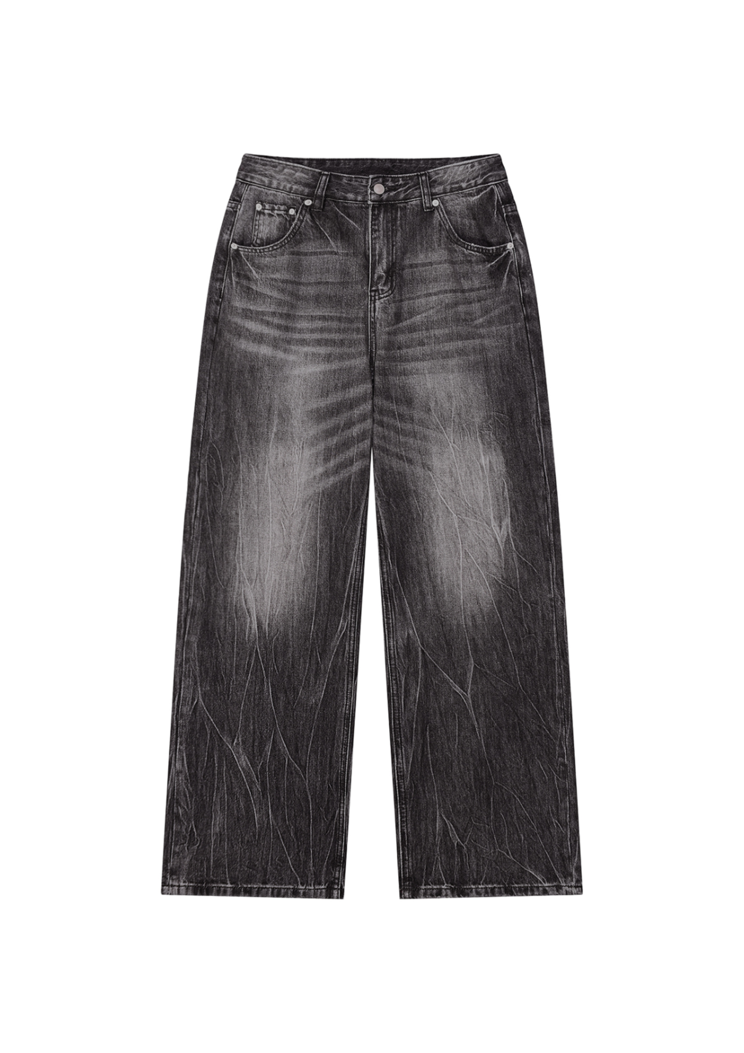 VINTAGE WASH WIDE LEG JEANS