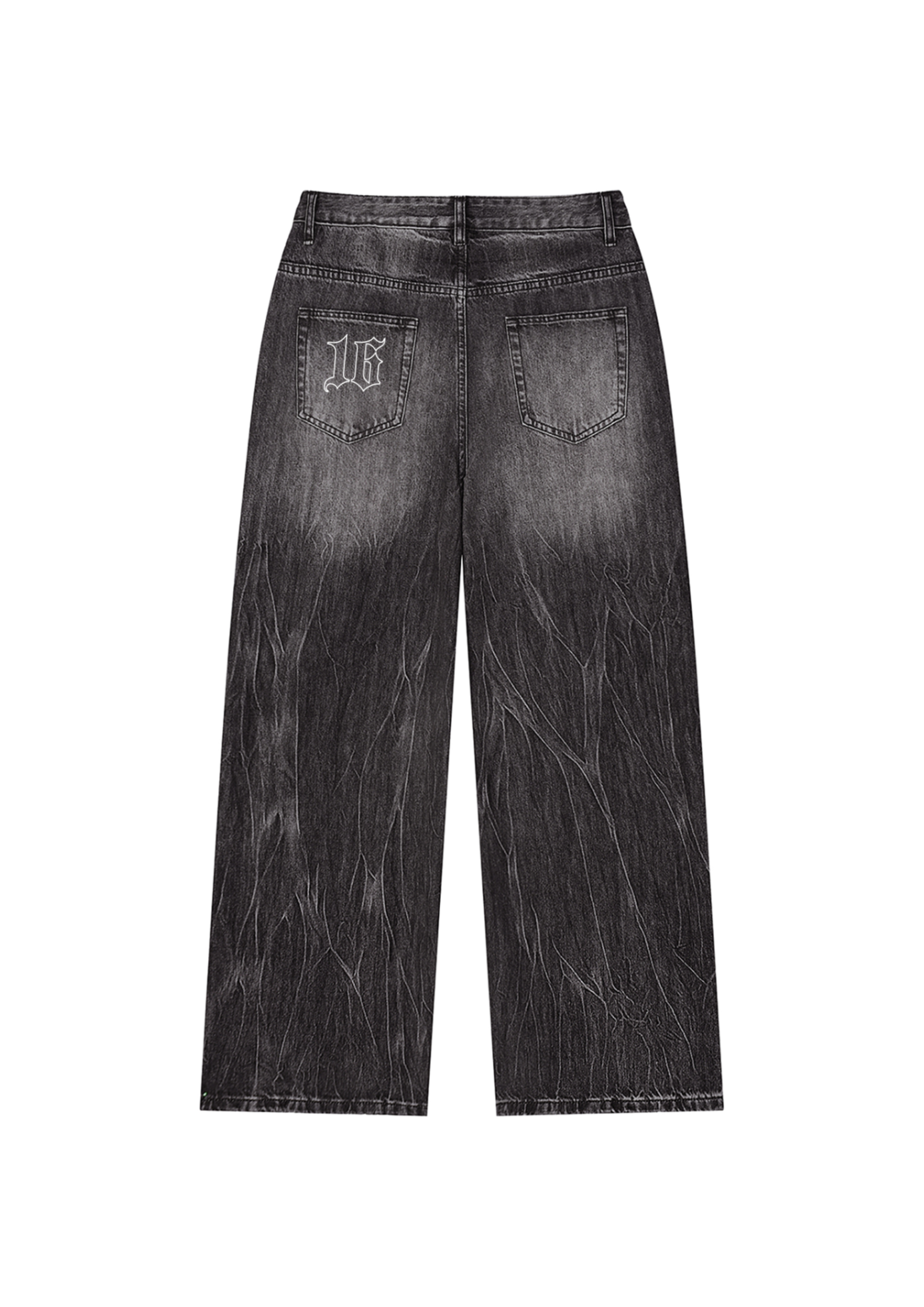 VINTAGE WASH WIDE LEG JEANS
