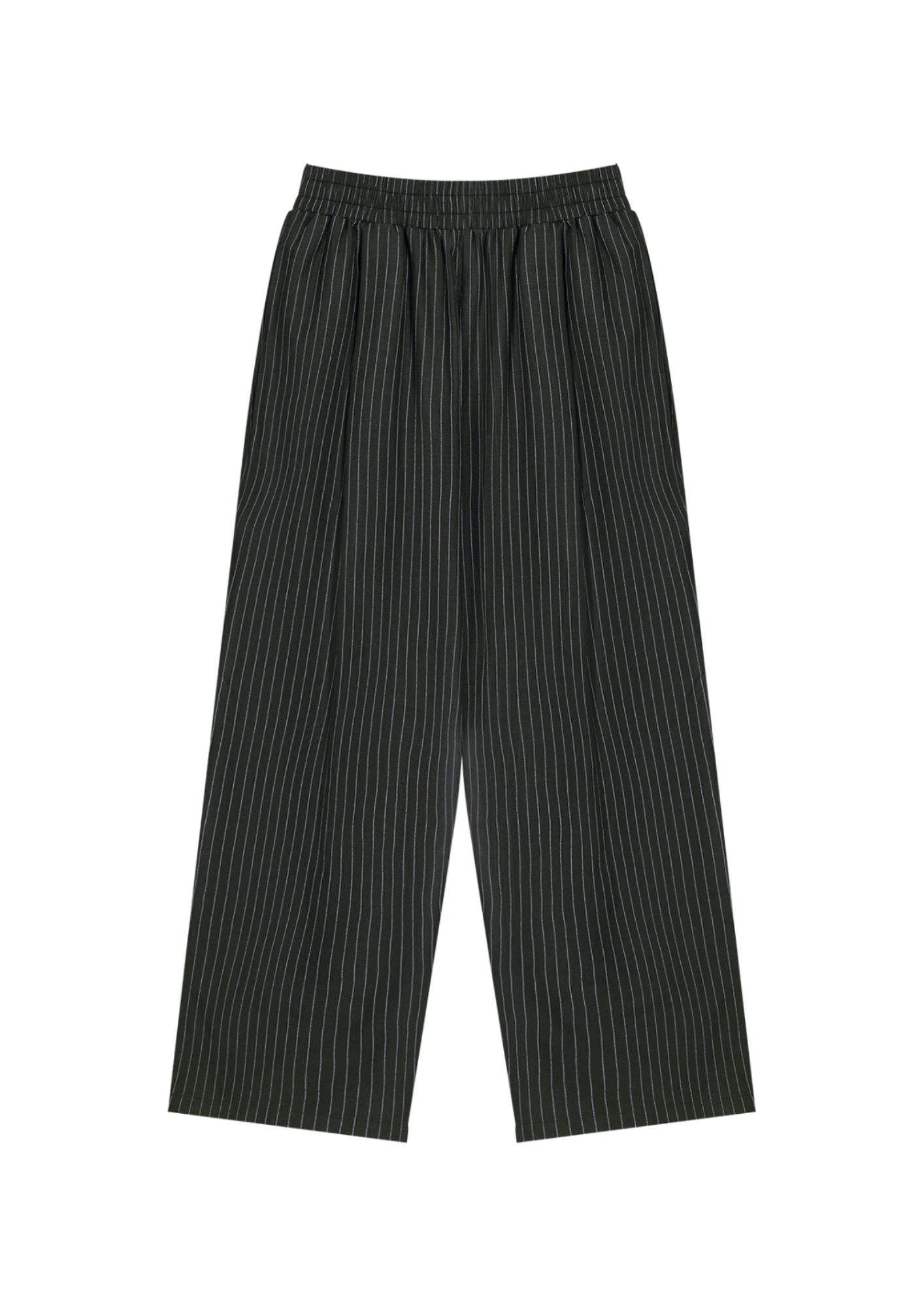 STRIPED PLEATED PANTS