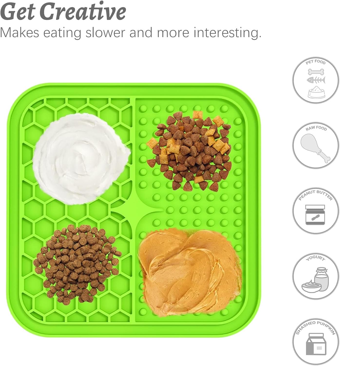 2PCS Small Lick Mat for Dogs and Cats, Licking Mats for Dog Anxiety Relief, Cat Peanut Butter Lick Pad for Boredom Reducer, Dog Treat Mat Perfect for Bathing Grooming Blue&Green