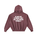 Frayed Enzyme Washed Fleece Hoodie