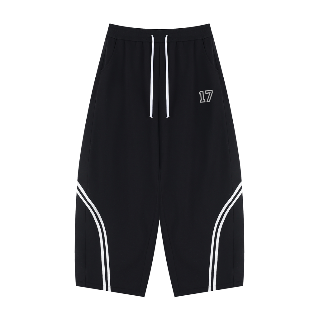 Unisex Wide Leg Piping Sweatpants