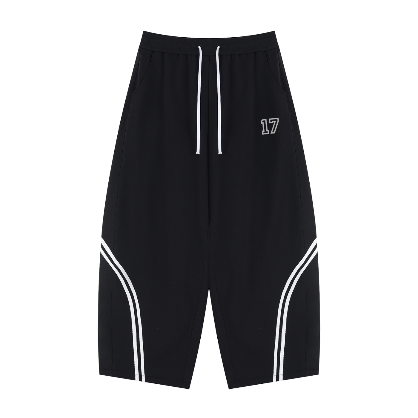 Unisex Wide Leg Piping Sweatpants