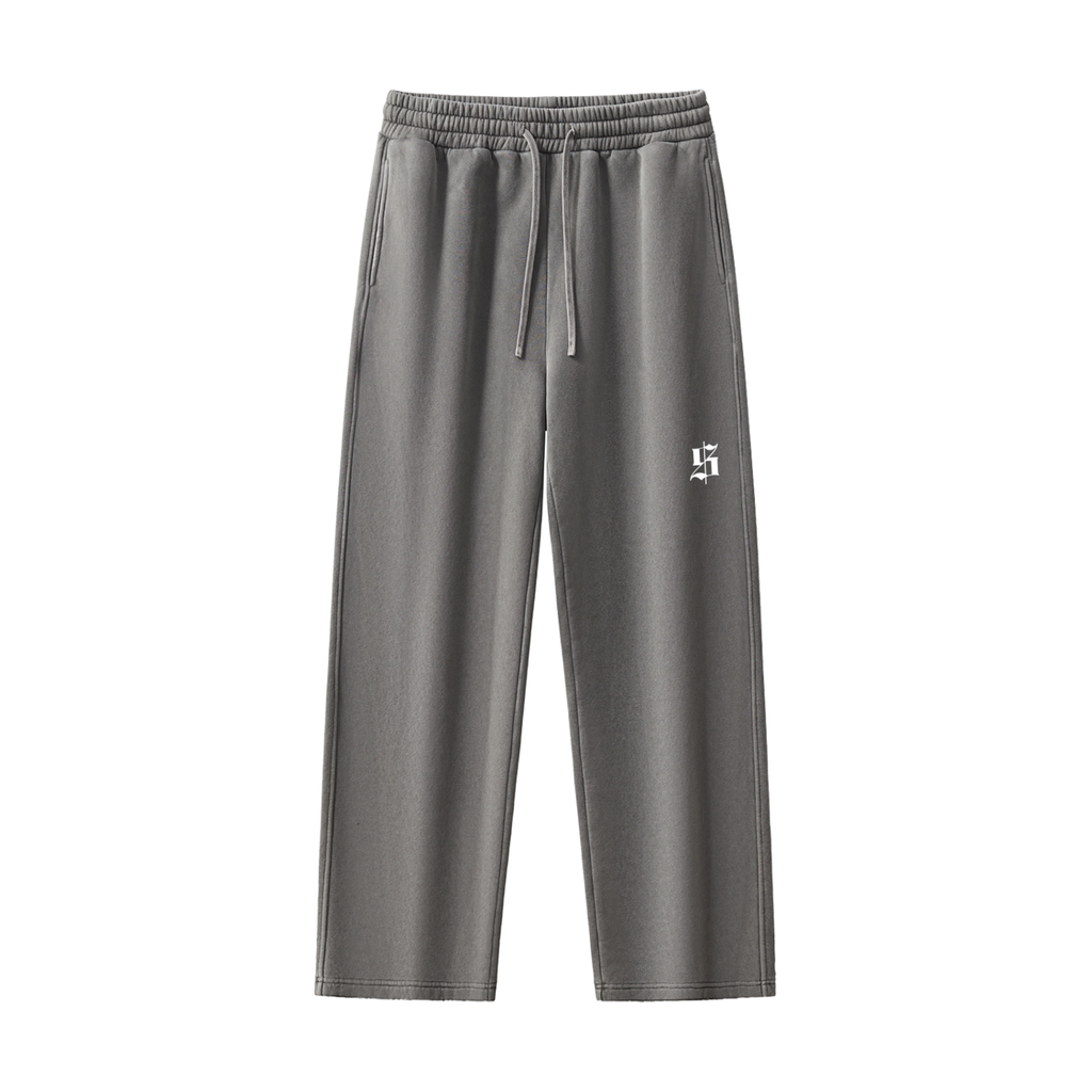 Frayed Enzyme Washed Fleece Sweatpants