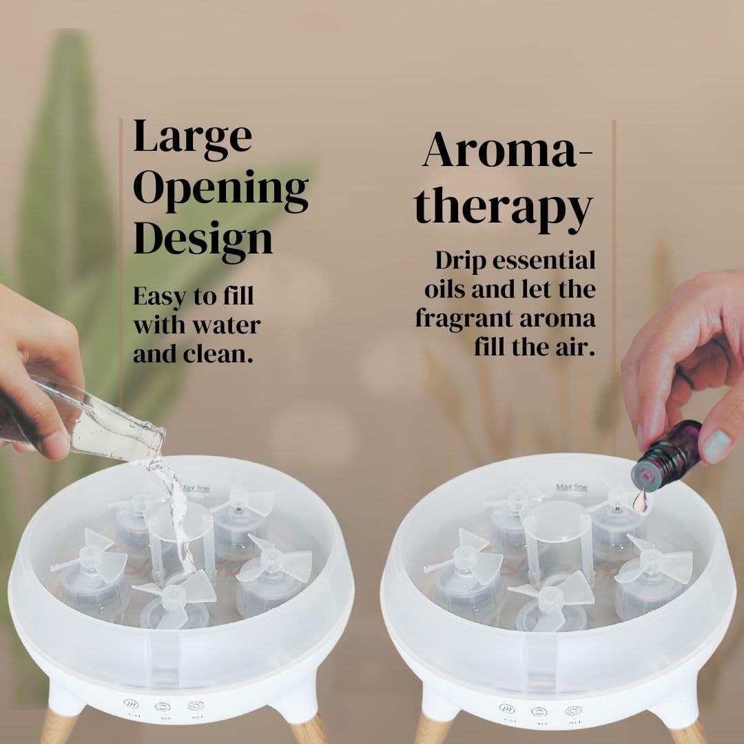 Essential Oil Diffuser by  – Dancing Jellyfish Aromatherapy Diffuser with 7 LED Lights, 2 Mist Modes, Remote Control and Auto-Off Timer for Bedroom, Office, & Home Décor, Humidifier