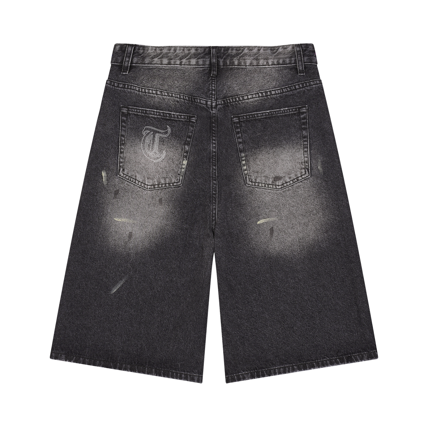 Men’s Vintage Wash Wide Leg Denim Shorts