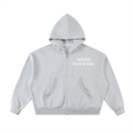 Fleeced Full-Zip Boxy Hoodie