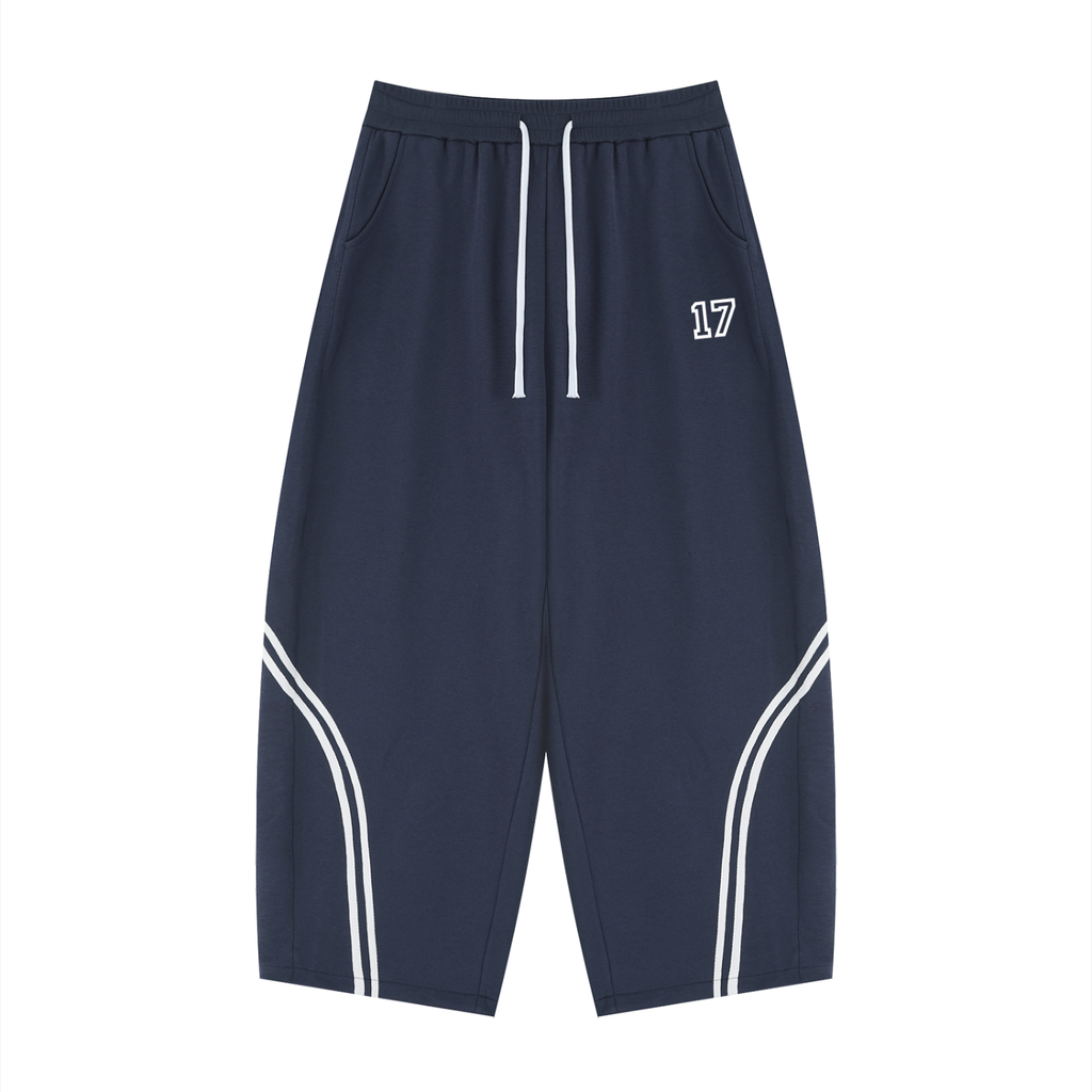 Unisex Wide Leg Piping Sweatpants