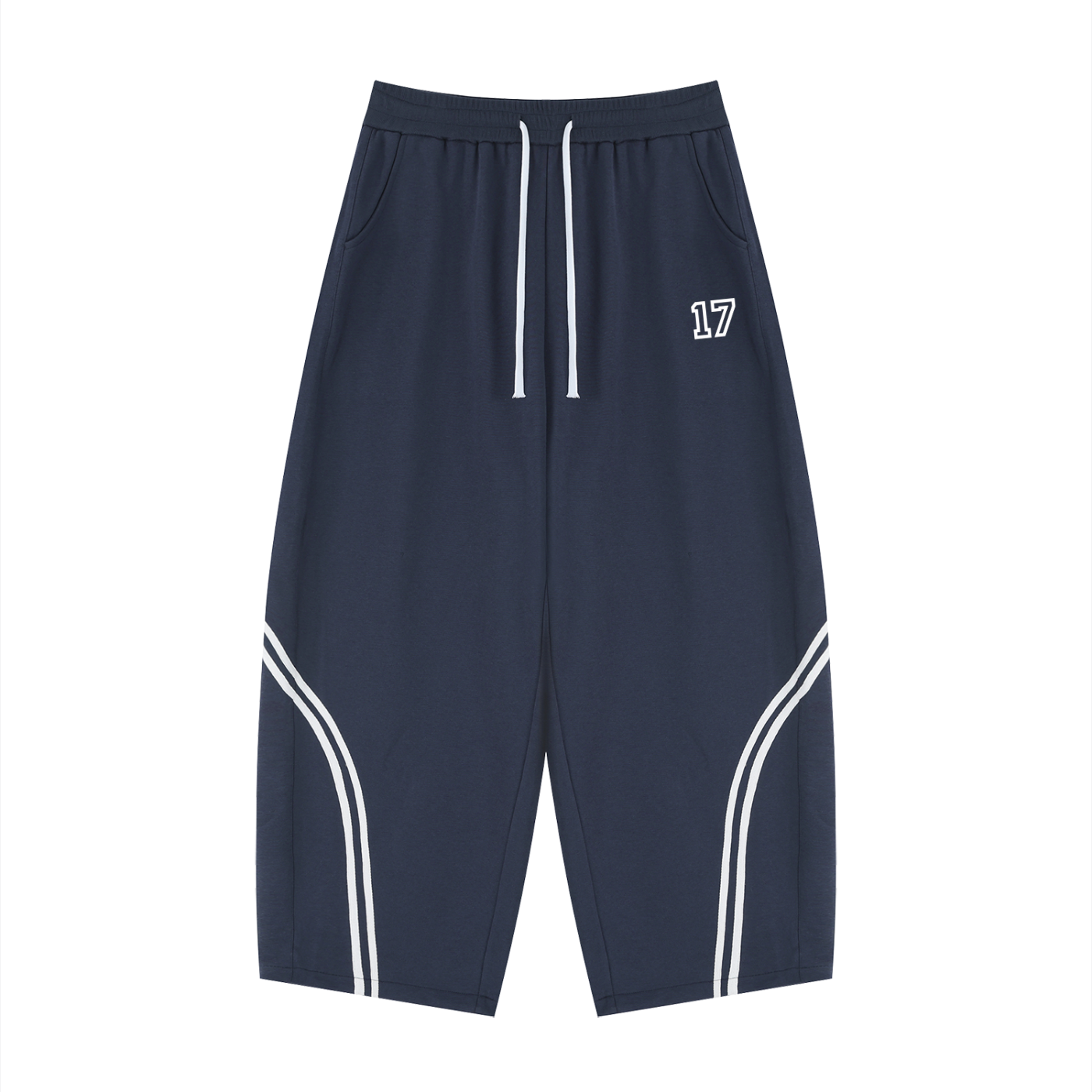 Unisex Wide Leg Piping Sweatpants