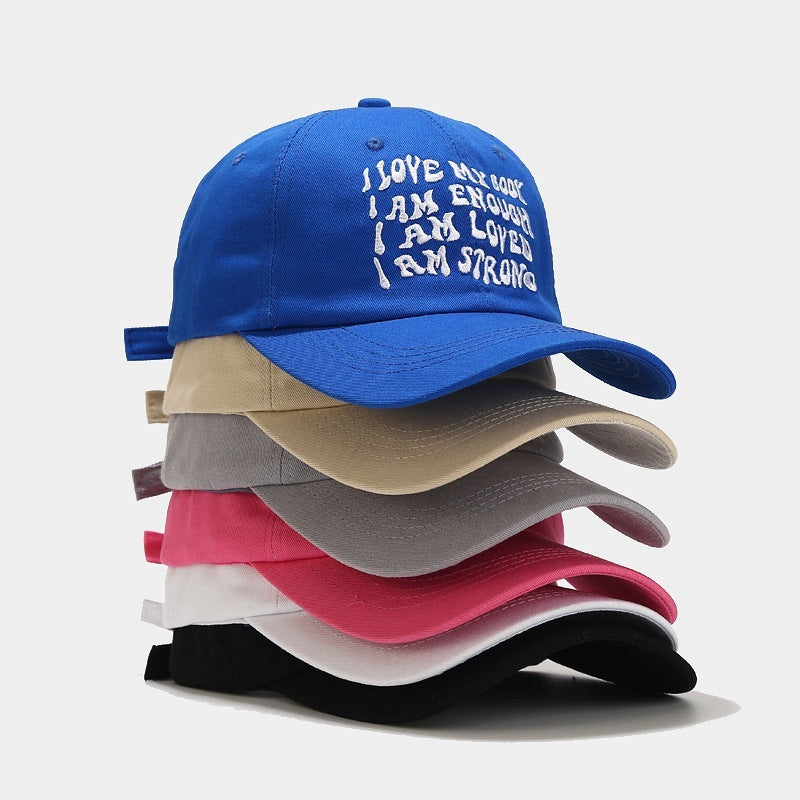 Fashion Baseball Cap For Women In Four Seasons Outdoor Casual Peaked Cap Face-looking Small Embroidered Letters Big Head Circumference Hat Men